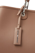 MyEA XL Logo-Embossed Eco-Leather Tote Bag